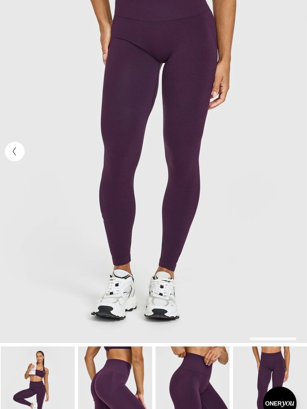 EFFORTLESSLIFT™ SEAMLESS LEGGINGS WITH WHITE LOGO blackberry purple